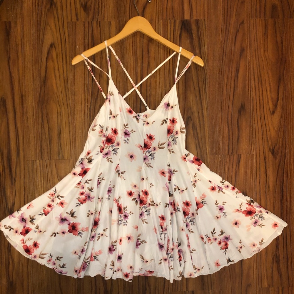 White floral dress